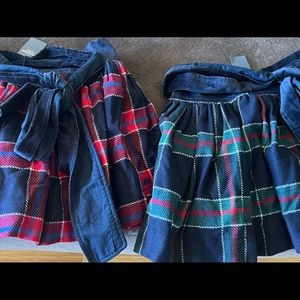 Plaid Abercrombie and Fitch mini skirts